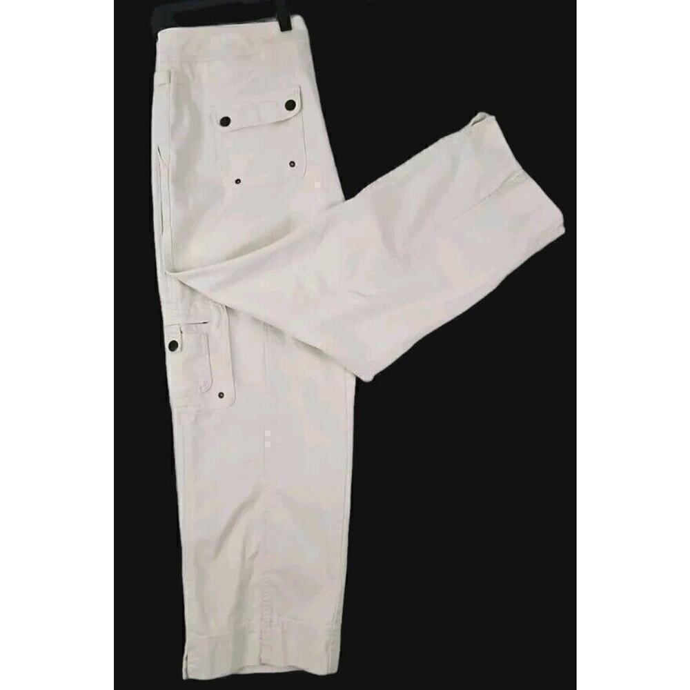 Jones New York Signaturr ~Woman Size 14~ Off-White Trouser Colduroy Crop Pants.